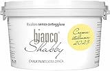 bianco Shabby® Crema Italiana 2023 - Pintura de tiza a base de agua para todas las superficies y perfecta para efectos decorativos,5 litros)