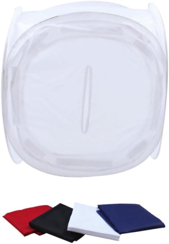 Folding Photo Tent Kit Portable Photo Booth Backdrop 4 Backgrounds Soft Reflective Light Box for Home Photography