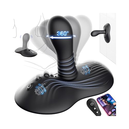 Prostate Massager Anal Dildo Anal Toys, BEISAR AI Sync Riding Grinding Strap-On Dildos Adult Toys with 9 Rotating & Vibrating Suction Cup, Butt Plug Male Sex Toys for Men Sex Toy Anal G Spot Vibrator