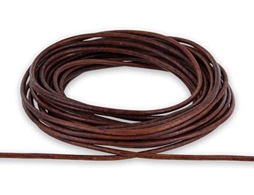AURORIS - 5m Lederband rund - Ø 2mm - antik-braun Cover