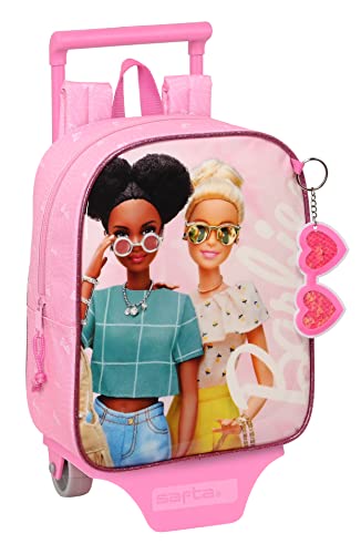 Safta BARBIE GIRL - Mochila Guardería con Carro, Ideal para Niños de Diferentes Edades, Cómoda y...