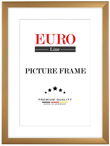 euroline35 marco de fotos sobre medida para los cámara 47 cm x 10 – 150 cm, creación sobre medida del marco de madera (MDF, incluidos cristal acrílico tratado antirreflejos y parte trasera (MDF, anchura del marco: 35 mm, madera, Or simple, 47 x 89 cm format d'image