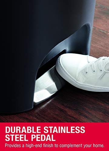 Rubbermaid Classic 13 Gallon Premium Step-On Trash Can With Lid And Stainless-Steel Pedal, Black Waste Bin For Kitchen #TOP2