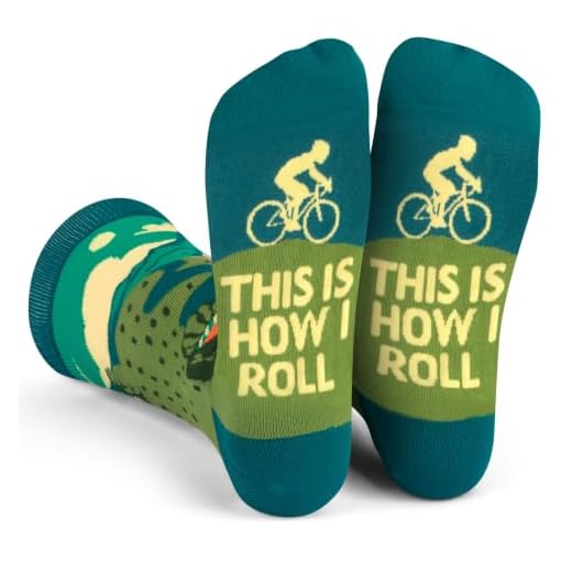 Lavley This Is How I Roll Bike Socks - Funny Cycling Socks for Men and Women Who Love Road Biking - Novelty Gift for Cyclists - One Size Fits Most