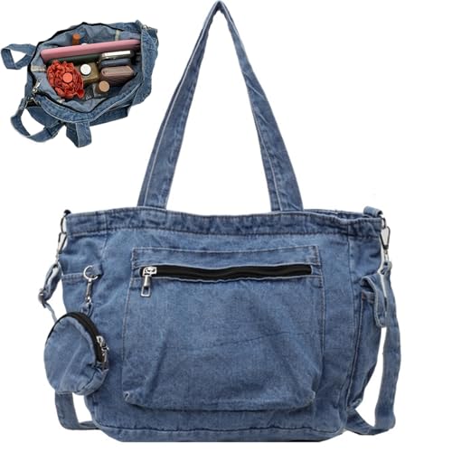Bolso Denim para Mujer Casual de Gran Capacidad miniatura 5