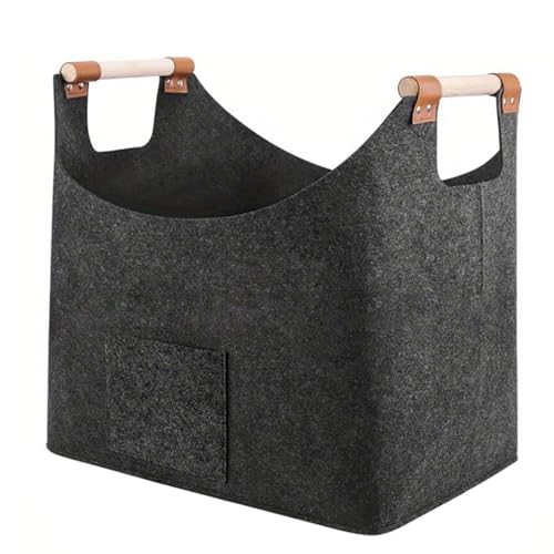 Catálogo para Comprar On-line Cestas de leña - 5 favoritos. 42 Bolsa de fieltro para leña, bolsa de transporte de leña - Cesta de madera plegable, cesta de madera plegable portátil, bolsa de transporte de madera resistente multifuncional...
