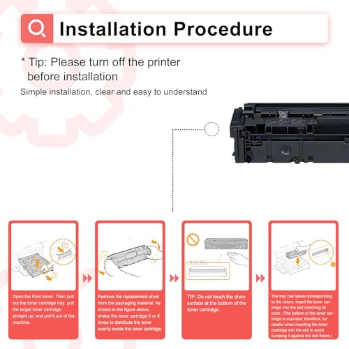 Image of 045 Toner Cartridges 4-Pack Replacement for Canon CRG045 CRG-045 High Yield