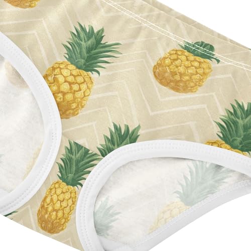 Wusikd Pineapple Geometric Girls' Underwear Cotton Girls Briefs Soft Toddler Underwear 2T4