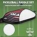 OLANNY Pickleball Paddles Set | Includes 4 Pickleball Paddles + 6 Balls+ 4 Replacement Soft Grip + 1 Portable Carry Bag | Premium Rackets Face & Polymer Honeycomb Core