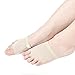 MiDee Half Sole 5 Holes Toes Thong Dance Shoes Lyrical Dancing Feet Pad (S, Skin)