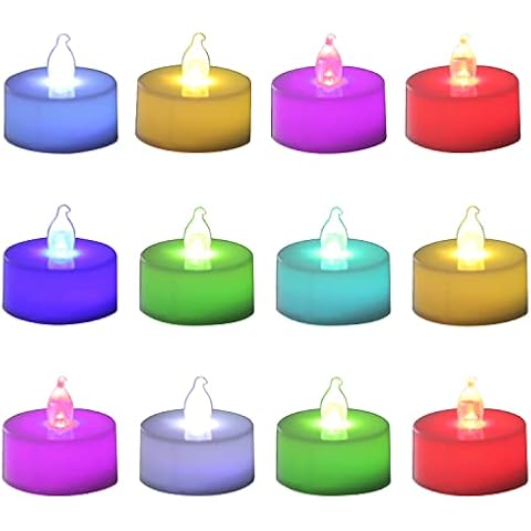 Diyife 24 LED Kerzen 7 Farben Farbwechsel Cover