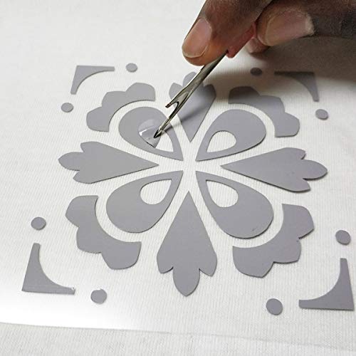 Image of guangyintong Gray Heat Transfer Vinyl HTV Rolls, 12 inch x 8ft Iron on Vinyl for T-Shirts Glossy Surface HTV Vinyl for All Cutter Machines Easy to Cut & Weed for Heat Vinyl Design