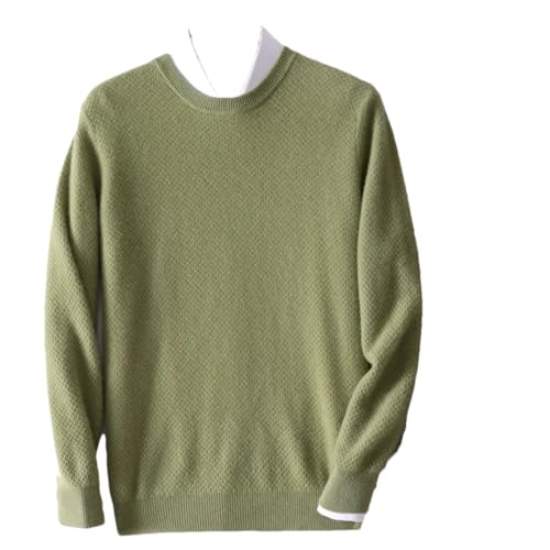 Men's and Winter Merino Wool O-Neck Pineapple Thick Pullover Warm Sweater