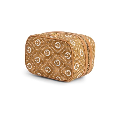 Image of Caprese Florida Small Vanity Bag for Women | Elegant & Classic Design with Spacious Storage for Jewelry, Makeup, Necklaces, Rings & More | Perfect for Travel & Special Occasions (Tan)
