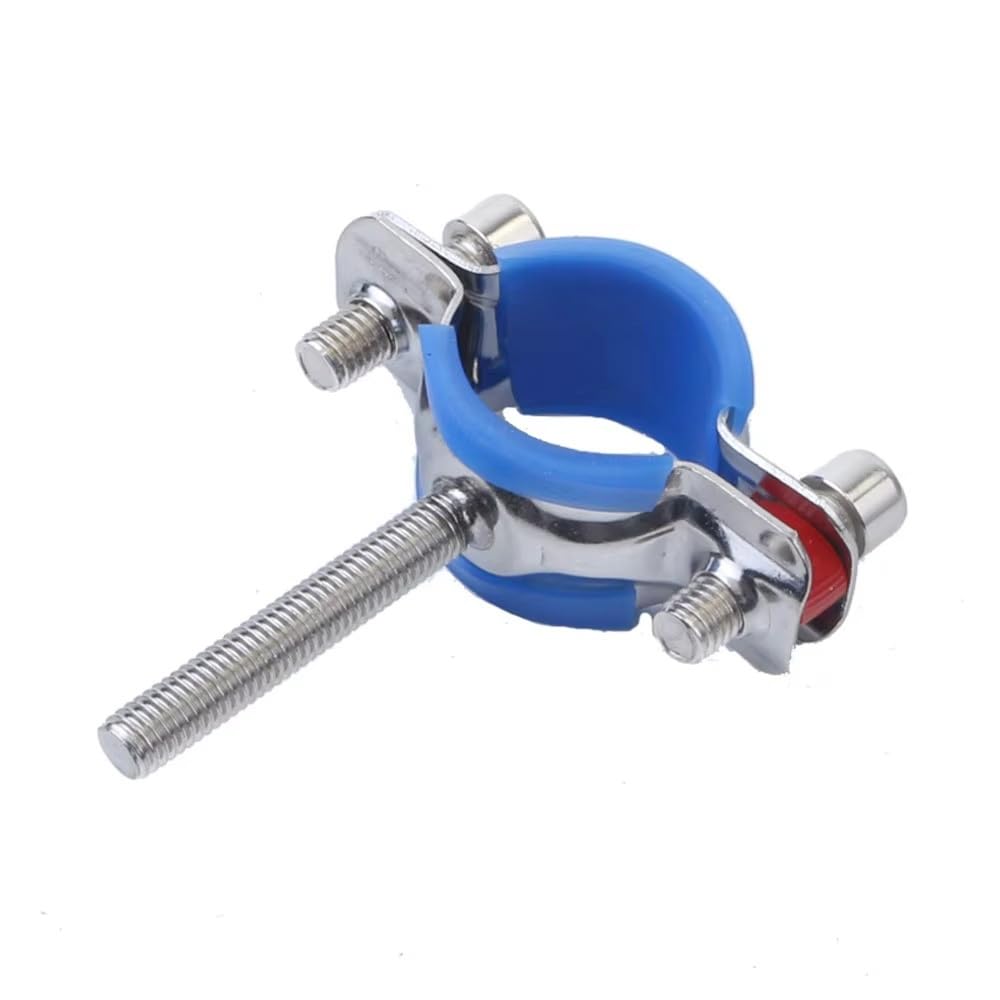 Potubi One Color Adjustable Pipe Bracket Clamp 304 Stainless Steel Hanger Clip, M8 50Mm Screw Rod, Blue Case, Fits 8-108Mm Od Tubes(38 40Mm)