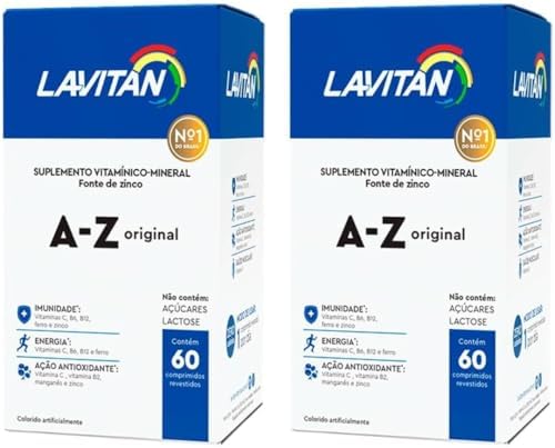 Kit 2 Lavitan Suplemento Vitamínico 60 Comprimidos Revestidos A-z...