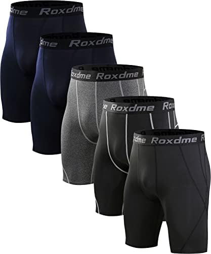 Roxdme 5 or 1 Pack Compression Shorts Men Spandex Sport Shorts Athletic Workout Running Tights Performance Underwear Roxdme 5 or 1 Pack Compression Shorts Men Spandex Sport Shorts Athletic Workout Running Tights Performance Underwear