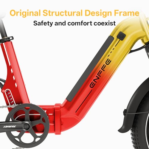 Image of Foldable Electric Bike for Adults, 7-Speed 20 inchx4 Fat Tire Ebike with Removable Battery, Up to 100 Miles Range, Full Suspension Step-Thru E Bike, UL 2849 Certified