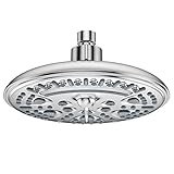 STARBATH Regendusche Duschkopf Wasserspar Kopfbrause Rund (6 Strahlarten),Regenbrause Duschkopf Wasserfall 40% Wasser sparen, Anti Kalk Düsen Regenduschkopf,ABS-Chrom 20cm