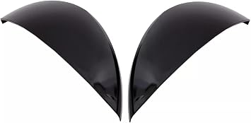 Exterior Accessories - Straight Line Angry Eye Eyebrows Eyelids Covers Headlights Trims for 2014-2023 F55 F56 F57 Cooper S JCW - Gloss Black