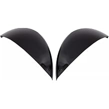 Exterior Accessories - Straight Line Angry Eye Eyebrows Eyelids Covers Headlights Trims for 2014-2023 F55 F56 F57 Cooper S JCW - Gloss Black