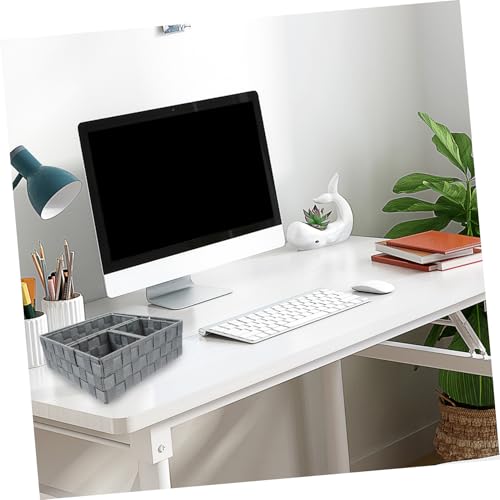 Boîtes de rangement de bureau gris porte-objets divers plastique multifonctions