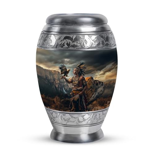 Image of Native American Urns for Human Ashes - Mini Urns - Funeral Urn - Adult Cremation Urns - Urns for Cremation Ashes - (3 inch Pack of 1)