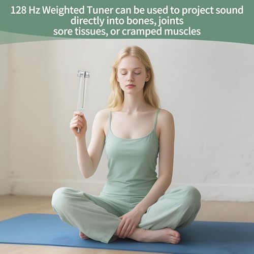 Image of Tuning Forks for Healing Set 128Hz 136.1Hz 256Hz 384Hz | Healing Instrument Tuning Forks for Meditation Yoga and Chakra Energy Sound Therapy & Stress Relief - Perfect Spiritual Gift