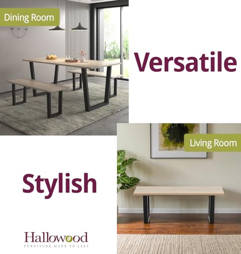 Banc de Salle à Manger Dudley 120 cm MDF Métal – Hallowood Furniture