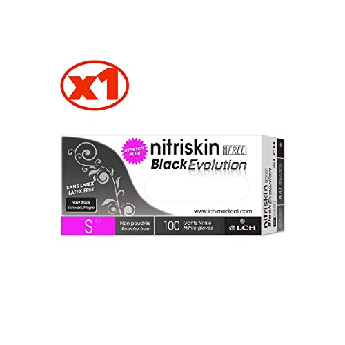 Gants Jetables Nitrile Noirs Non Poudrés Nitriskin La Boîte 100 Gants Jetables Nitrile Noirs - Nsn By Antigua Health Care