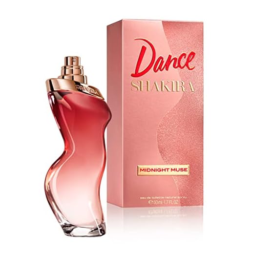 Shakira, Perfumes, Dance Midnight Muse, Eau de Toilette para Mujer, Larga duración, Fragancia femenina, romántica y con encanto, Notas frutales, florales y de vainilla, Optimo uso diario, 50 ml