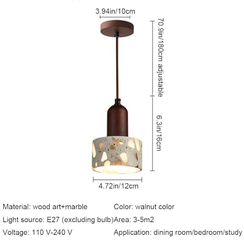 Lustre de chevet médiéval à LED 12cm en terrazzo rétro - 7