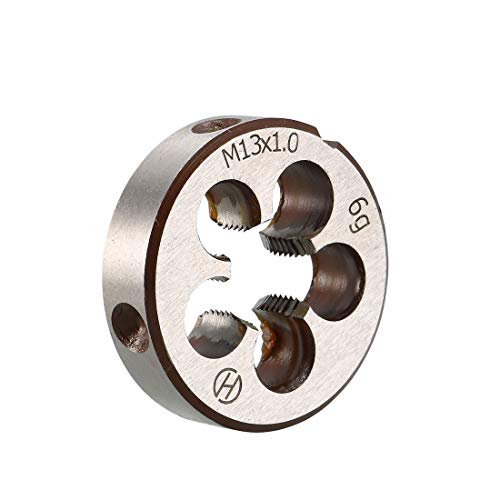 uxcell M13 X 1 Metric Round Die, Machine Thread Right Hand Threading Die, Alloy Steel