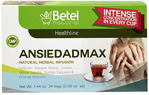 Ansiedadmax Tea By Betel Natural - Natural Support For Health And Relaxation - 24 Tea Bags #TOP1