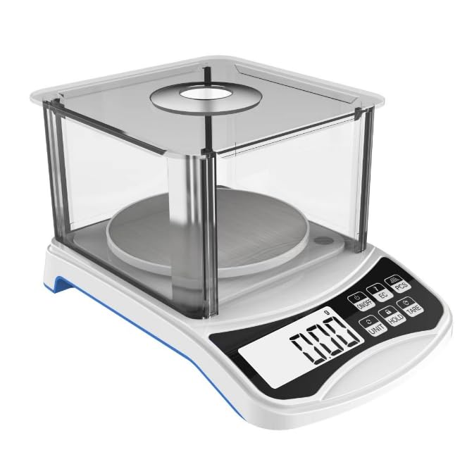 Digital Precision Scale, High Accuracy 0.01g Lab Scientific Scale, Black, Multi-Function Electronic Balance, 1000g Capacity