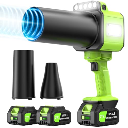 DEGGE Cordless Leaf Blower with LED Light & Nozzles