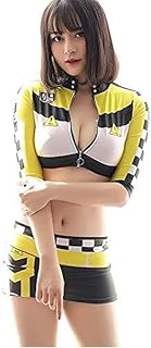 色気たっぷり セクシー レースクイーン お姉さん コスチューム 大胆 ミニスカ コスプレ レディース イベント ホワイト M