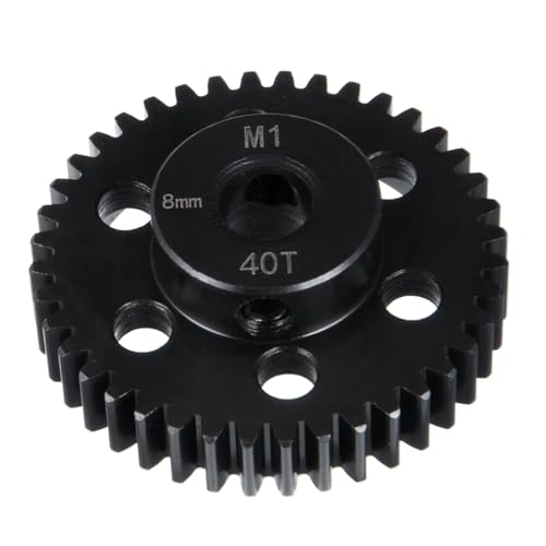 BRKRC Steel Pinion Motor Gear M1 8mm 28-54T Gears for 1/5 1/7 1/8 ARRMA 4WD Tra-xxas X-MAXX RC Car (40T)