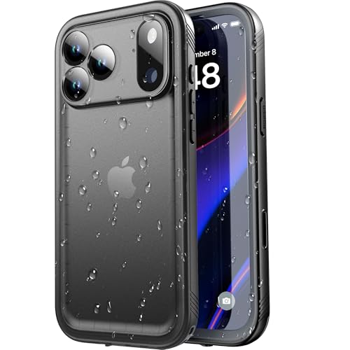 SPORTLINK Funda para iPhone 17 Pro Impermeable - 360 Grados Antigolpes Militar Integral Protector [IP68 Waterproof/Agua] Carcasa Antipolvo Acuatica con Pantalla/Camara Protección,6.3"