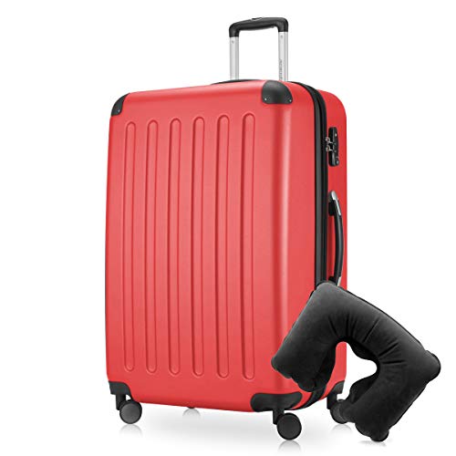 Preisvergleich Produktbild Hauptstadtkoffer - Spree Hartschalen-Koffer-XL Koffer Trolley Rollkoffer Reisekoffer Erweiterbar, 4 Rollen, TSA, 75 cm, 119 Liter, Rot inkl. Reise Nackenkissen