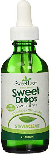 Sweet Drops Sweetleaf, Liquid Stevia Sweetener, Steviaclear, 2 Oz & Sweet Drops Liquid Stevia Sweetener, Vanilla Creme, 2 Ounce #TOP1