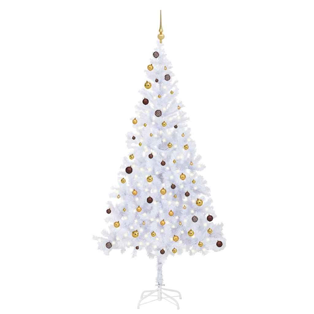 Árbol de Navidad artificial con luces decorativas y 910 ramas 210cm