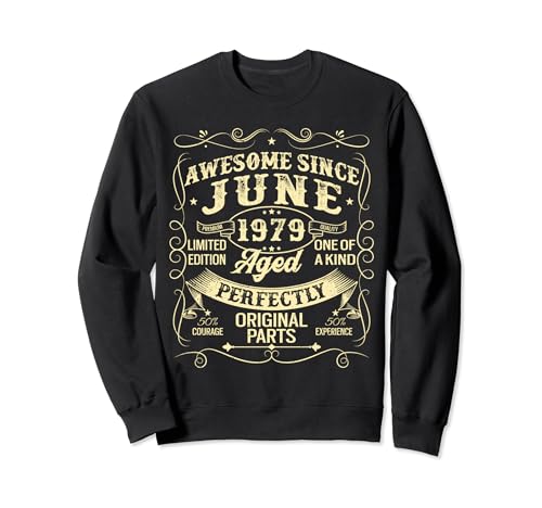 Awesome Since June 1979 Year Of Birth Birthday 1979 Vintage Sudadera