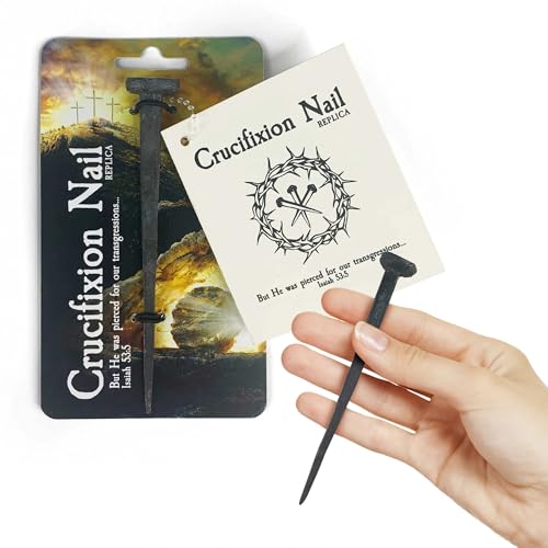 4.5" Crucifixion Iron Nail Replica & Passion of the Christ
