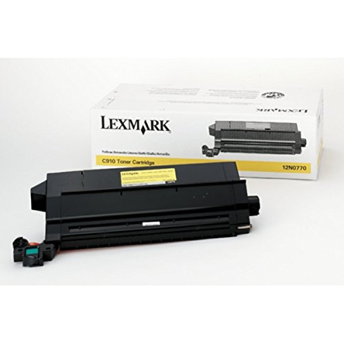 Toner yellow Lexmark C 910 Series original 12N0770 évite les traces jaunes