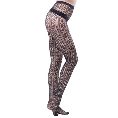 Image of Black Sheer Tights Y2K High Waist Pantyhose with Bows Patterned Stockings for Women
