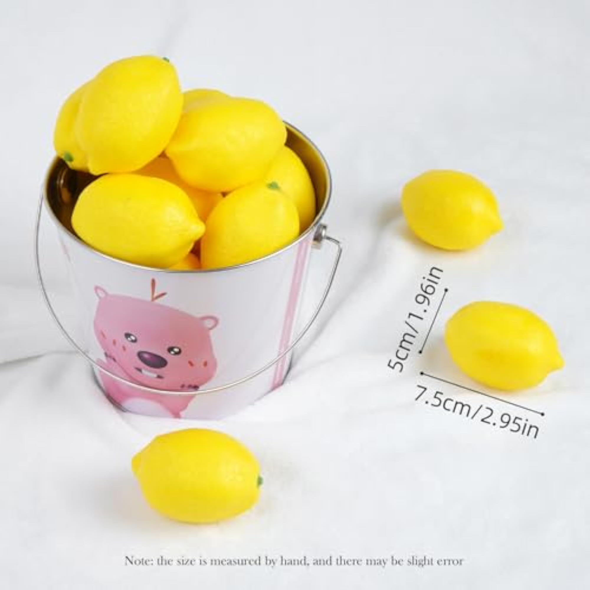 25Pcs Artificial Lemons Faux Fruit Decor