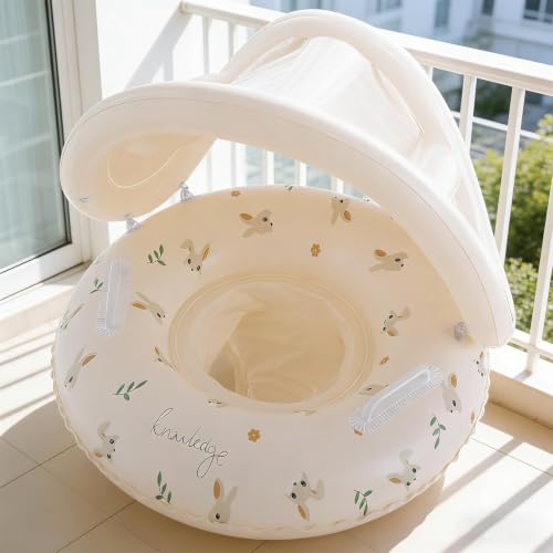 Flotador De Piscina - Asiento Inflable | Toldo Extraíble | 55x52 Cm