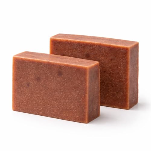 Image of Ubtan Soap Pack of 2 | Natural Scrub With Sandalwood (Chandan) Multani Mitti Honey | Herbal Face and Bath Soap with Exotic Indian Herbs | Tan Removal and Antioxidant Cleanser for Pimple and Dryness, 200gm Each