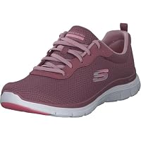 Skechers Women's Flex Appeal 4.0 - Brilliant View Lace-Up Sneaker, Mauve, US 10